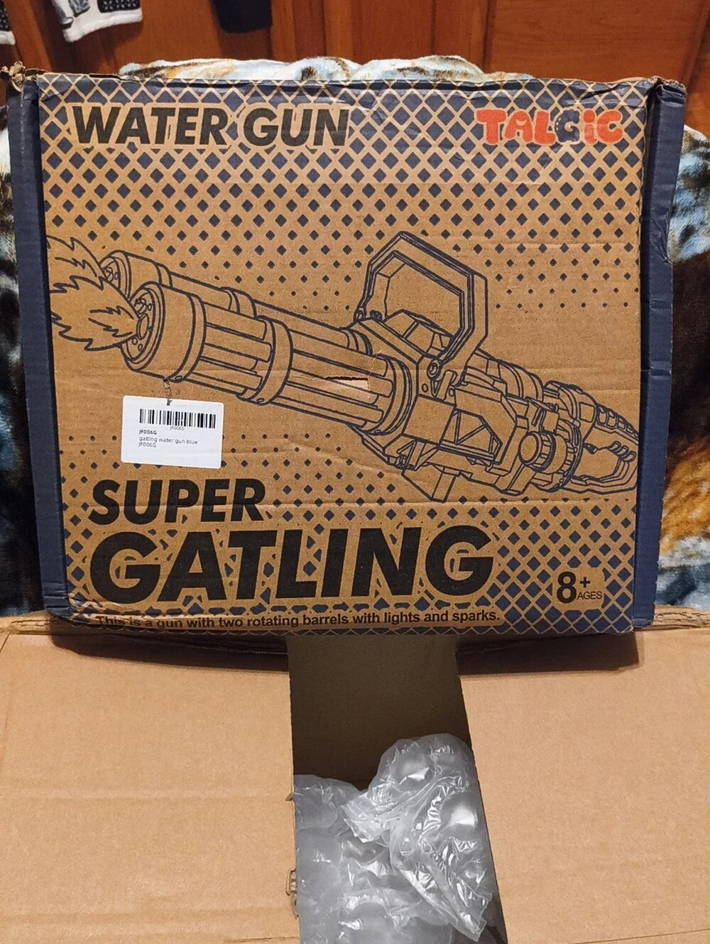 Super Gatling Water Gun Box - Brown